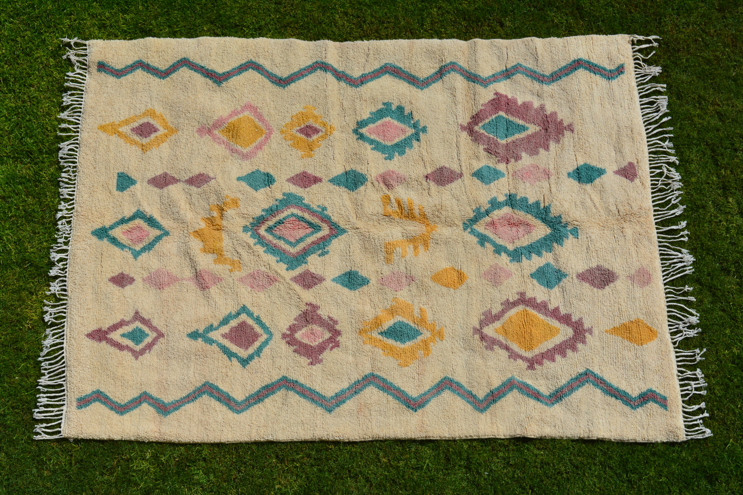 Alfombra Beni Ourain Diamonds - 283 x 250 cm