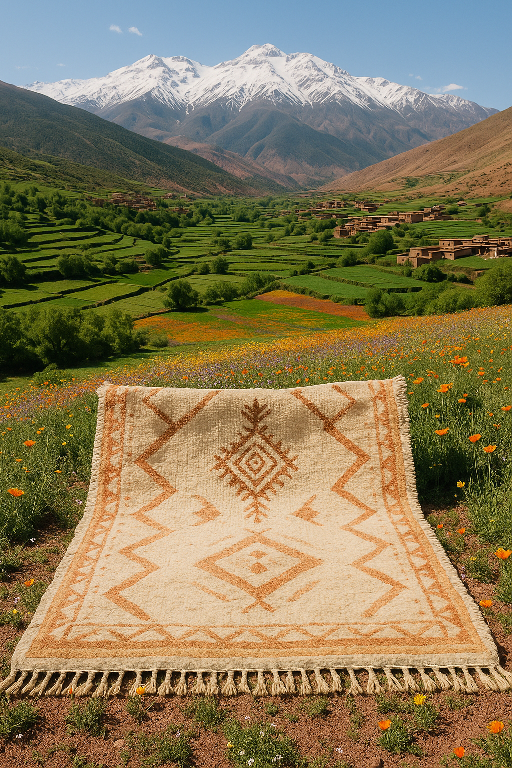 MOROCCAN RUG WITH BERBER PATTERNS